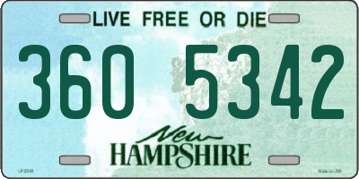 NH license plate 3605342