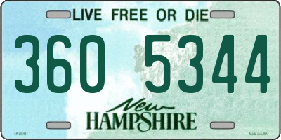NH license plate 3605344