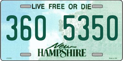 NH license plate 3605350
