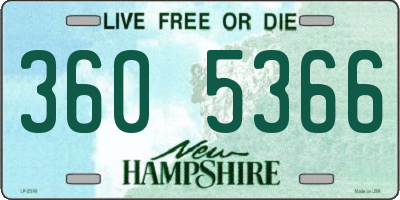 NH license plate 3605366