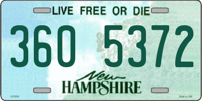 NH license plate 3605372