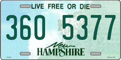 NH license plate 3605377
