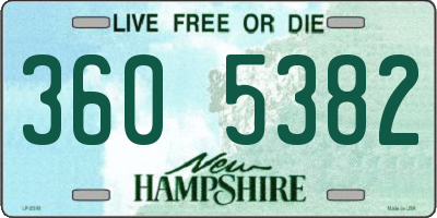 NH license plate 3605382