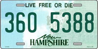 NH license plate 3605388