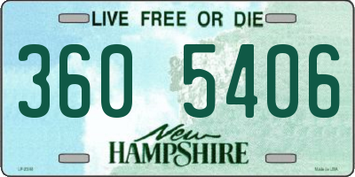 NH license plate 3605406