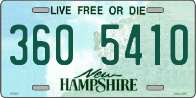 NH license plate 3605410