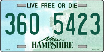 NH license plate 3605423