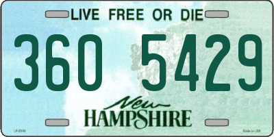 NH license plate 3605429