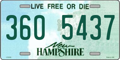 NH license plate 3605437