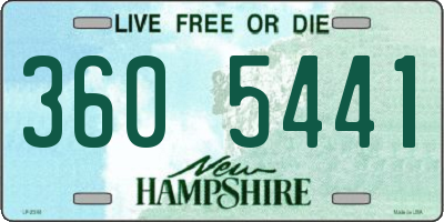 NH license plate 3605441