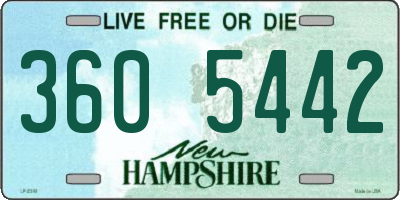 NH license plate 3605442