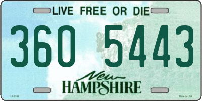 NH license plate 3605443