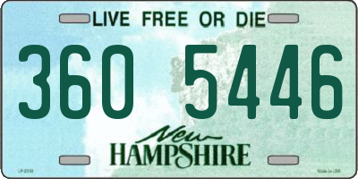 NH license plate 3605446
