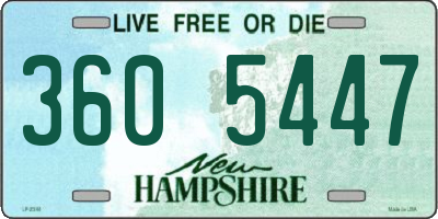 NH license plate 3605447