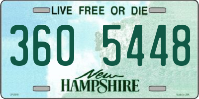 NH license plate 3605448