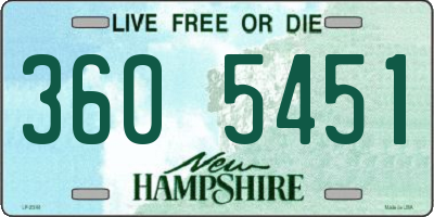 NH license plate 3605451