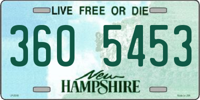 NH license plate 3605453