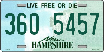 NH license plate 3605457