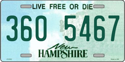 NH license plate 3605467