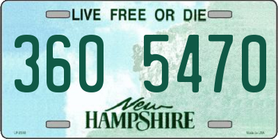 NH license plate 3605470