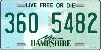 NH license plate 3605482