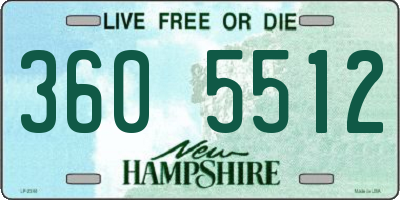 NH license plate 3605512