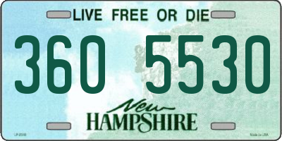 NH license plate 3605530