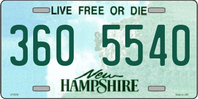 NH license plate 3605540