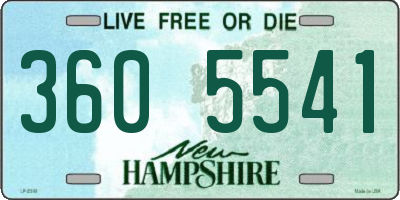 NH license plate 3605541