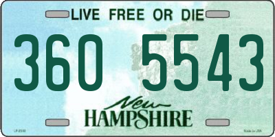 NH license plate 3605543