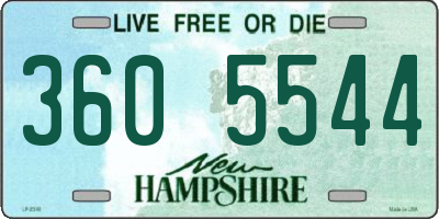 NH license plate 3605544