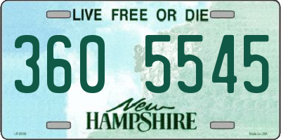 NH license plate 3605545