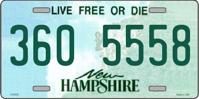 NH license plate 3605558