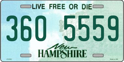 NH license plate 3605559