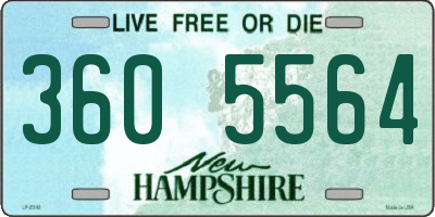 NH license plate 3605564