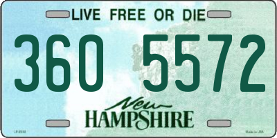 NH license plate 3605572