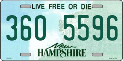 NH license plate 3605596