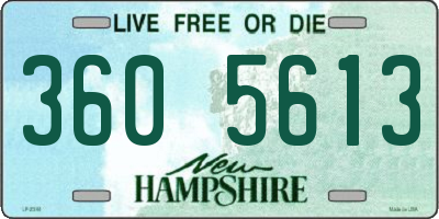 NH license plate 3605613