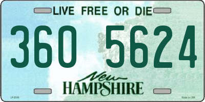 NH license plate 3605624