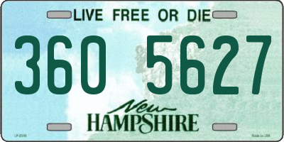 NH license plate 3605627