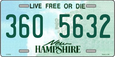 NH license plate 3605632