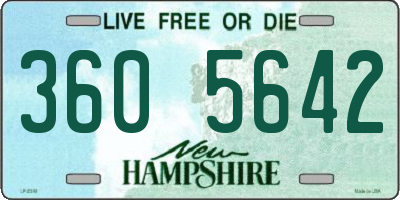 NH license plate 3605642