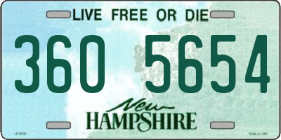 NH license plate 3605654