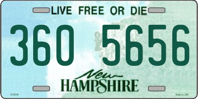 NH license plate 3605656