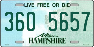 NH license plate 3605657
