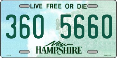NH license plate 3605660