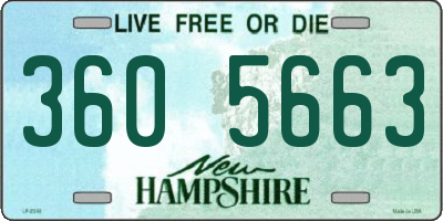 NH license plate 3605663