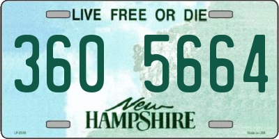 NH license plate 3605664