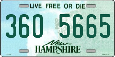 NH license plate 3605665