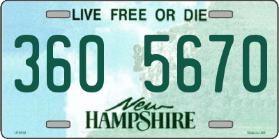NH license plate 3605670